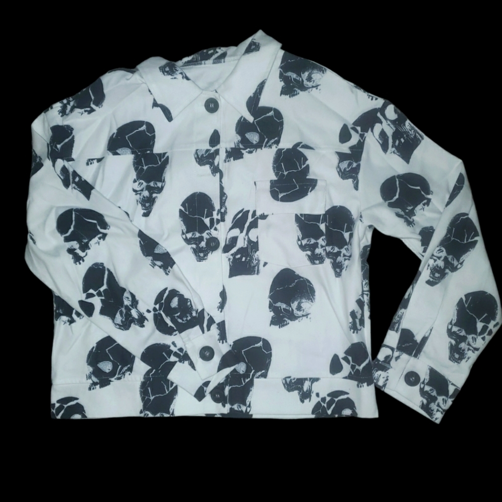 Brand new never worn, Skull button down shirt